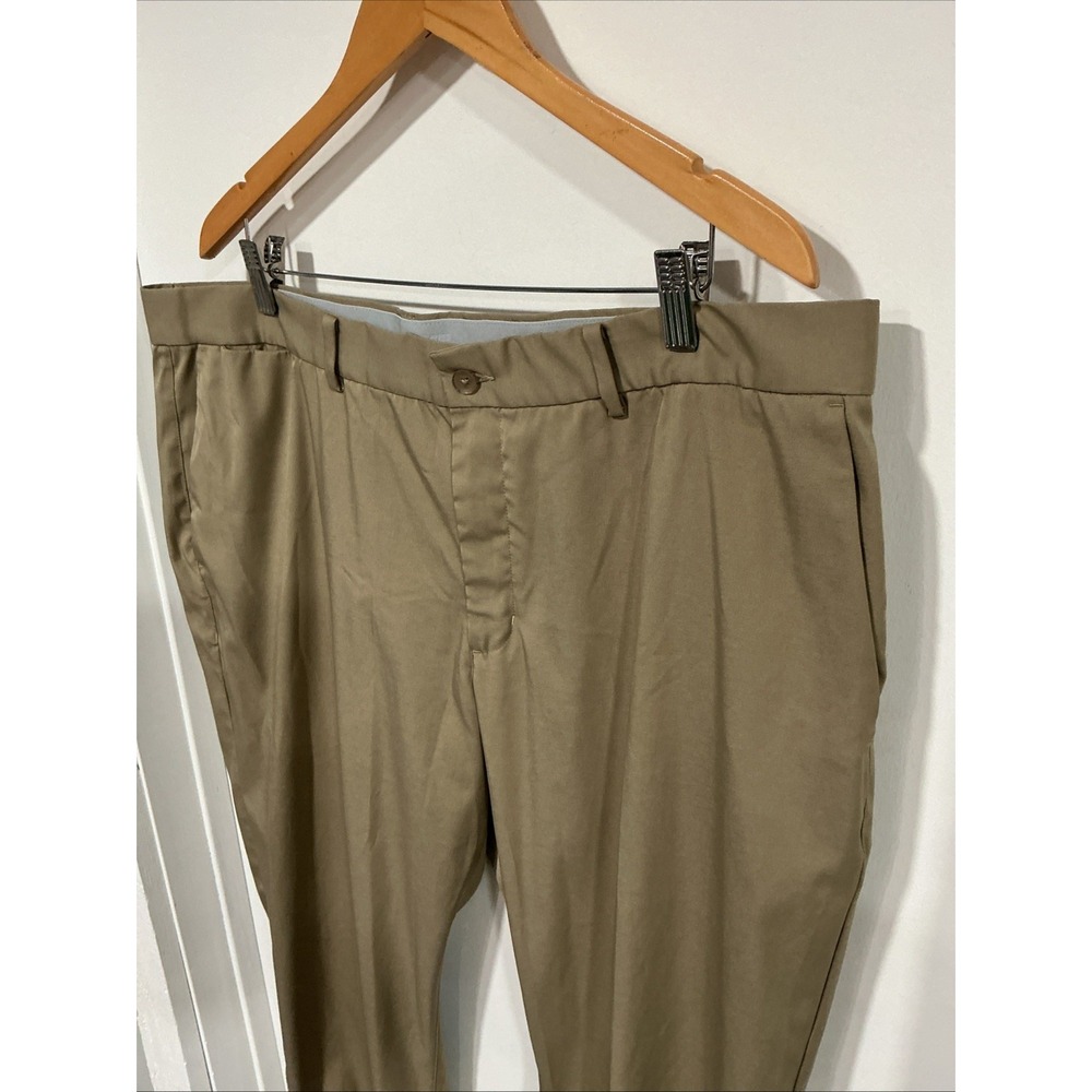 Nike Golf, Dri-fit Golf Pants, Men's 40x32, Beige, Flat Front, Stretch - Picture 2 of 8